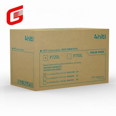 히티 P750L 5x7&quot; 127x177mm 사진 종이 및 리본 키트와 함께 인쇄 게임을 업그레이드