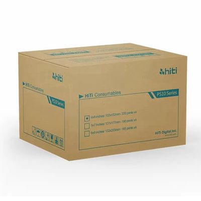 오리지널 히티 P510s / P510K / P510L 프린터 키트 6x8 &quot;152x203 mm 사진 종이 및 리본