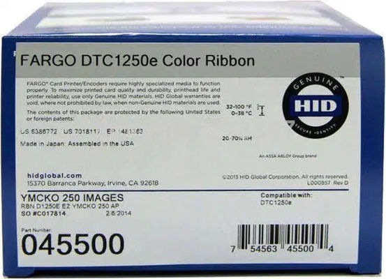 FARGO HID DTC1000 SMARTLOAD 컬러 리본 045000 250 프린트 YMCKO 1- SDK 포함