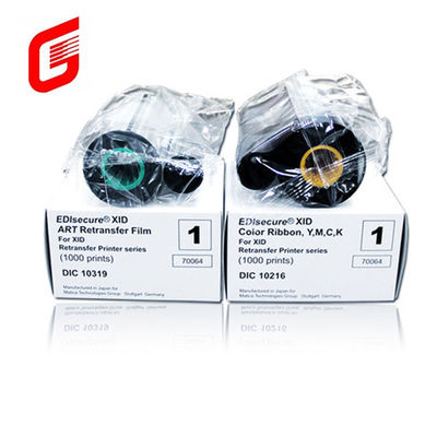 Matica Edisecure XID8300 카드 프린터 DIC10216 컬러 리본 및 DIC10319 필름 프린트