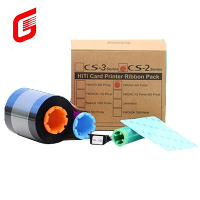 400 프린트/롤 CS-2 시리즈 전체 패널 YMCKO-C6 HITI CS-220e 카드 프린터용 컬러 리본