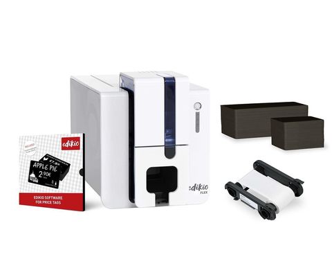 에볼리스 에디키오 플렉스 태그 프린터 이름 카드 12 점/mm 300dpi USB 이더넷 전체 태그