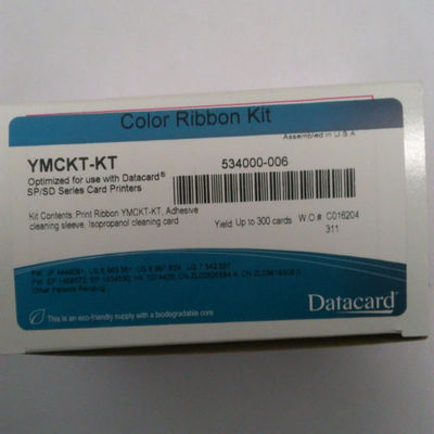 300 프린트 데이터 카드 CD800 리본 YMCKF-KT 형광 리본 534000-006과 호환