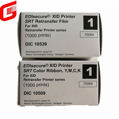 마티카 XID8100 IC ID PVC 비지니스 카드 프린터 DIC10509 및 DIC10539 YMCK 컬러 리본