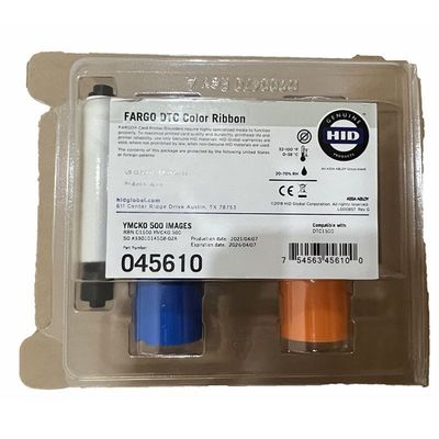 너비 9mm 원본 Hid Fargo 45610 YMCKO DTC1500 500 인쇄물에 대한 풀 컬러 리본