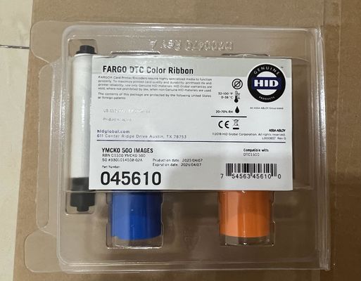 너비 9mm 원본 Hid Fargo 45610 YMCKO DTC1500 500 인쇄물에 대한 풀 컬러 리본