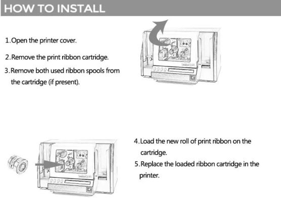 NBS ImageMaster IMX2 IMX2 S-18 D-40 ID 카드 프린터에 대한 호환성 블랙 리본