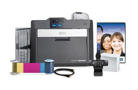 HID Fargo HDP6600 쌍면 ID 카드 프린터와 084911 리본으로 최고의 결과를 얻으십시오.