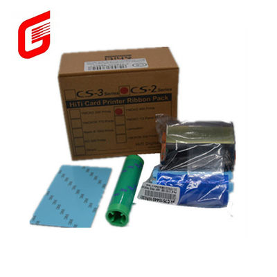 CS-2 호환 YMCKO-C6 컬러 리본 HITI CS-220e 카드 프린터 400 인쇄 / 롤
