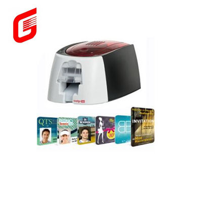 USB 인터페이스 Evolis Badgy100 단면 리본 잉크 플라스틱 스마트 카드 프린터
