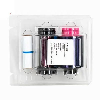 NISCA PR-C201 아이디 카드 프린터 YMCK 호환성 재 전송 컬러 리본 PR5002-R4C 모델 500사진