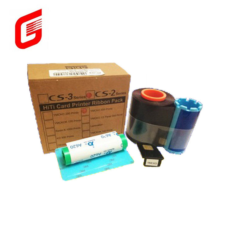 400 프린트/롤 CS-2 시리즈 전체 패널 YMCKO-C6 HITI CS-220e 카드 프린터용 컬러 리본