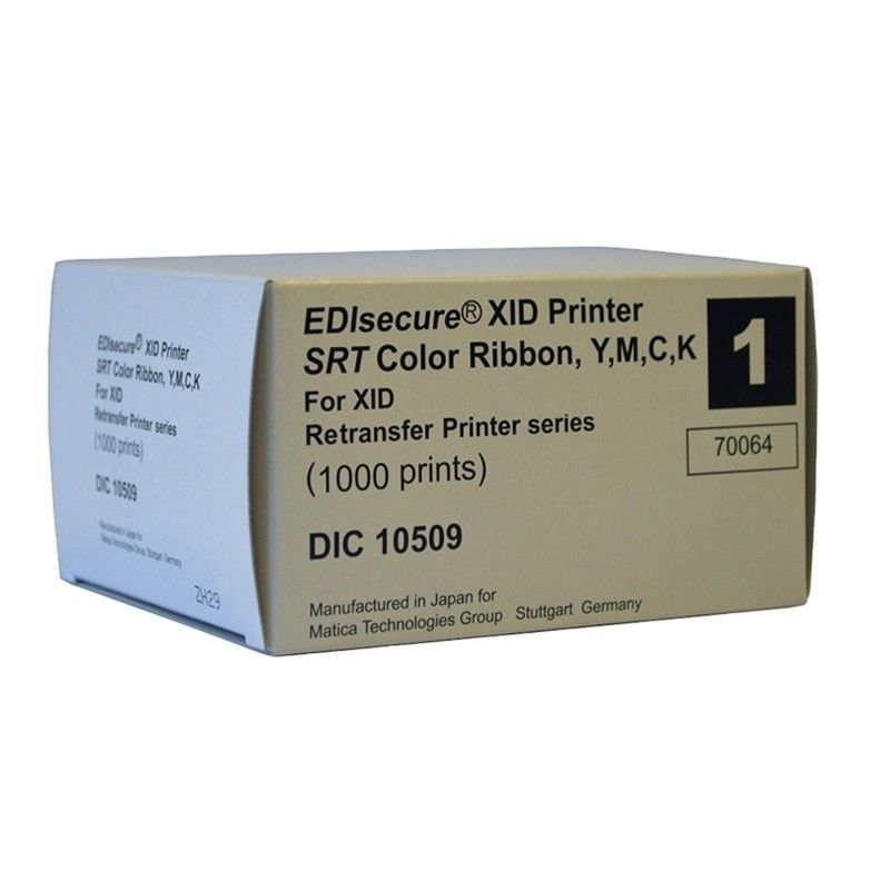 마티카 XID8100 IC ID PVC 비지니스 카드 프린터 DIC10509 및 DIC10539 YMCK 컬러 리본